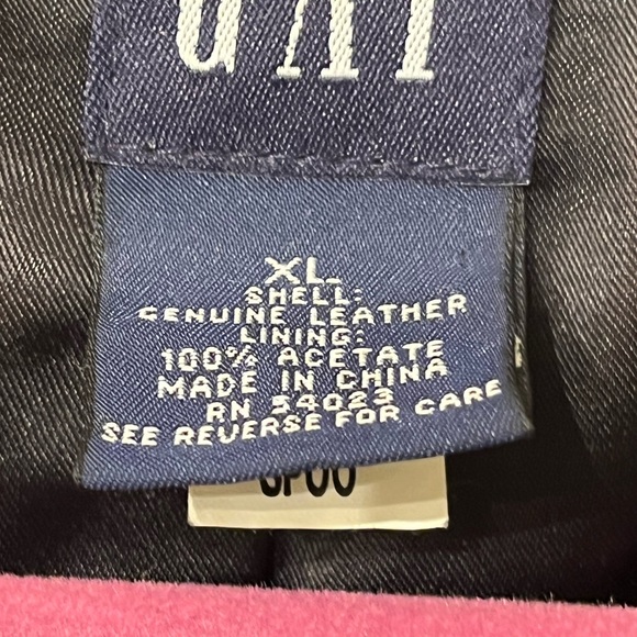 GAP Black leather button front Jacket Size XL. - Picture 4 of 9